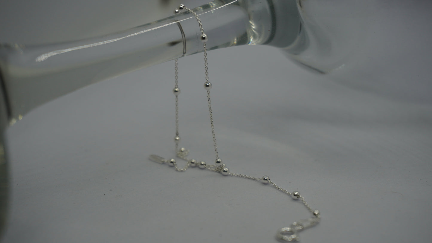 Pulsera de Perlas Brillantes - Plata 925.