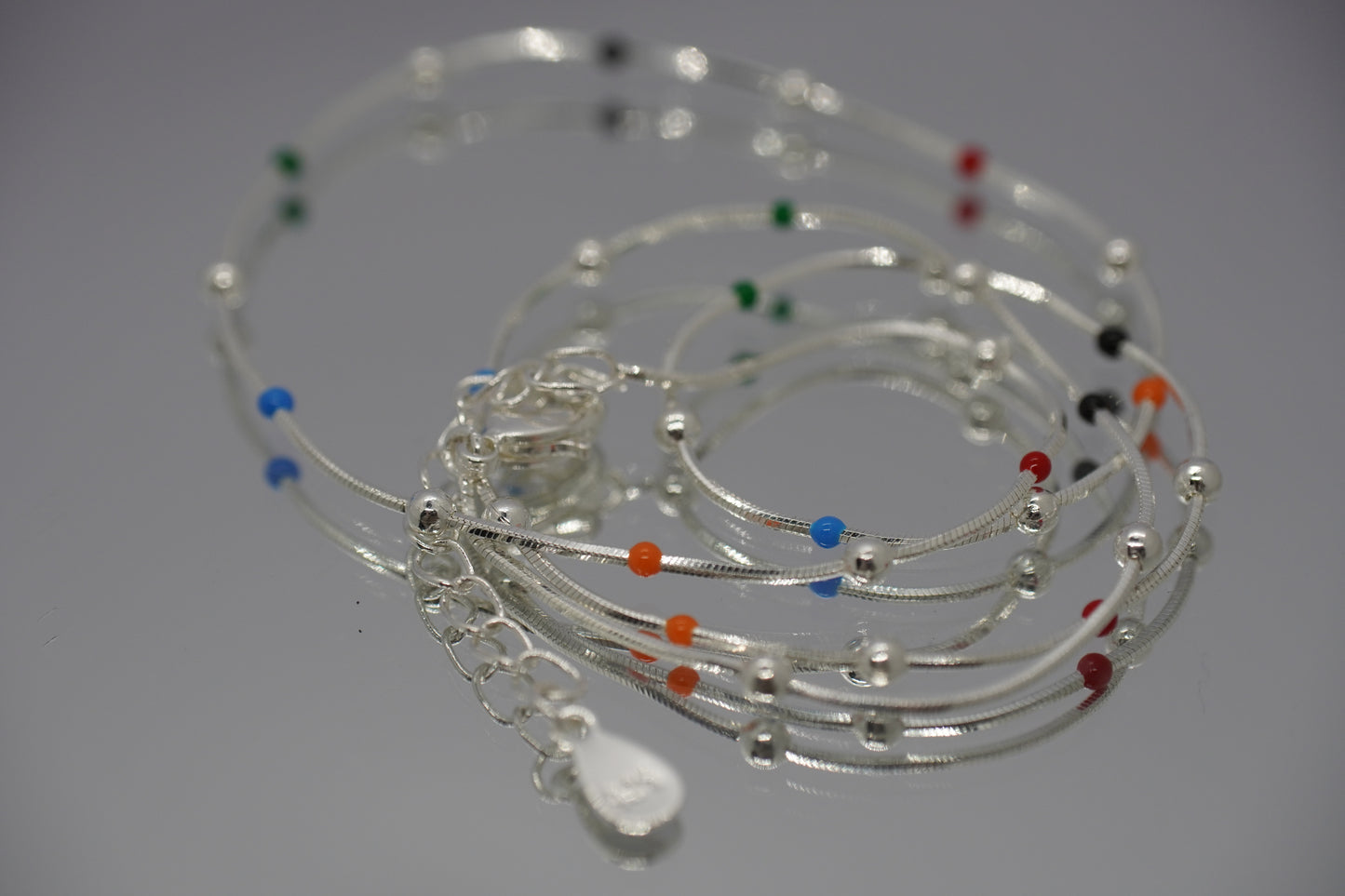 Collar Lluvia de Arcoíris - Plata 925.
