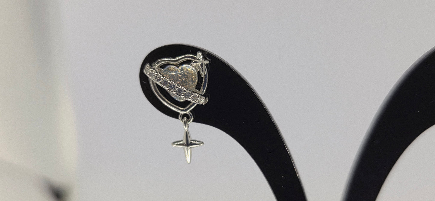 Aros Corazón Radiante - Plata 925