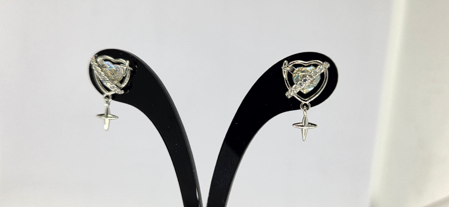 Aros Corazón Radiante - Plata 925