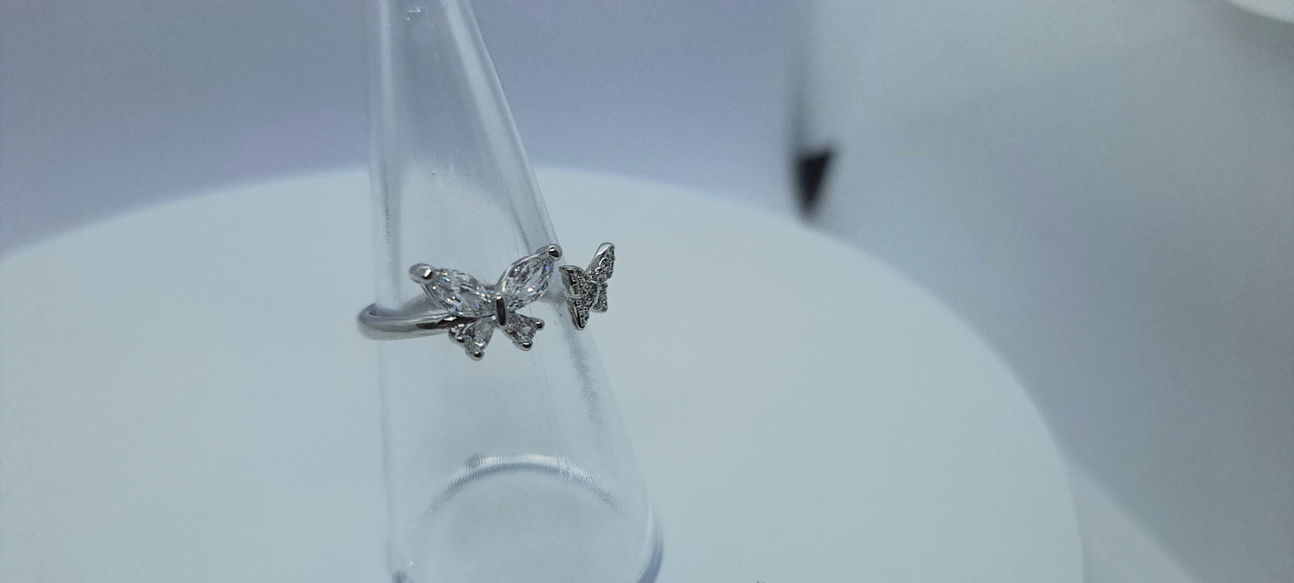 Anillo Alas de Cristal - Plata 925.