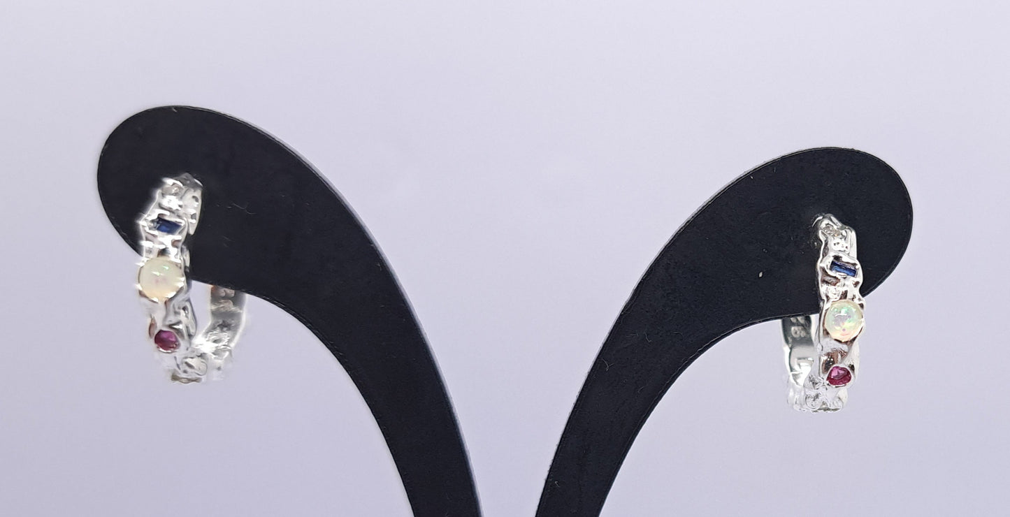 Aros Susurros de Gemas - Plata 925.