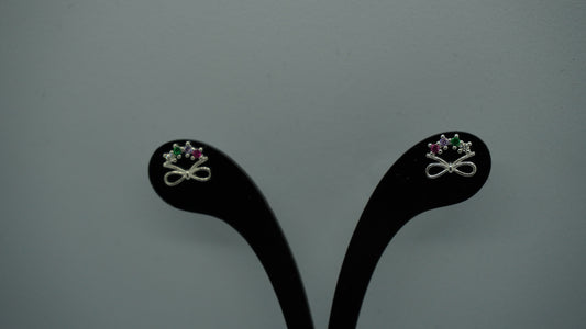 Aros Lazo de Seda - Plata 925.