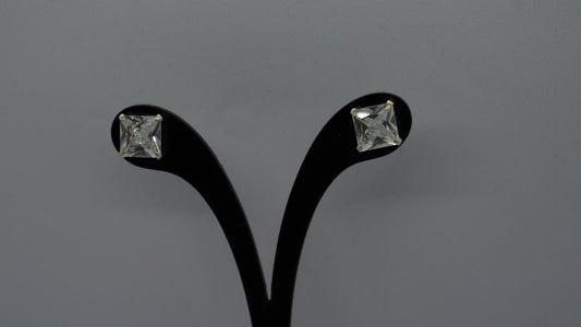 Aros Destello Cristalino - Plata 925.