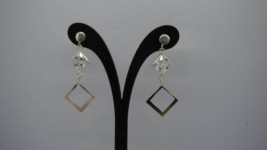 Aros Péndulo Brillante - Plata 925.