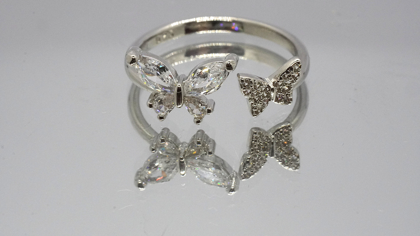 Anillo Alas de Cristal - Plata 925.