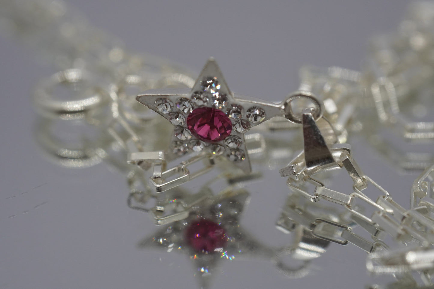 Collar Estrella Rosada - Plata 925.
