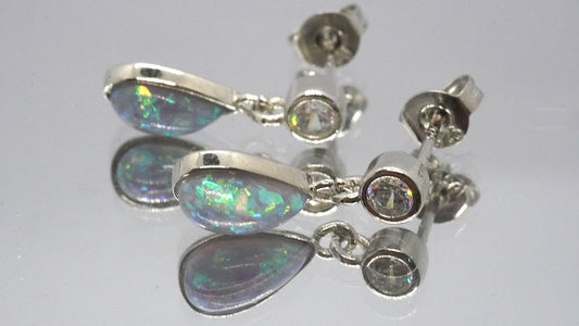 Aros Gotas de Rocío - Plata 925.