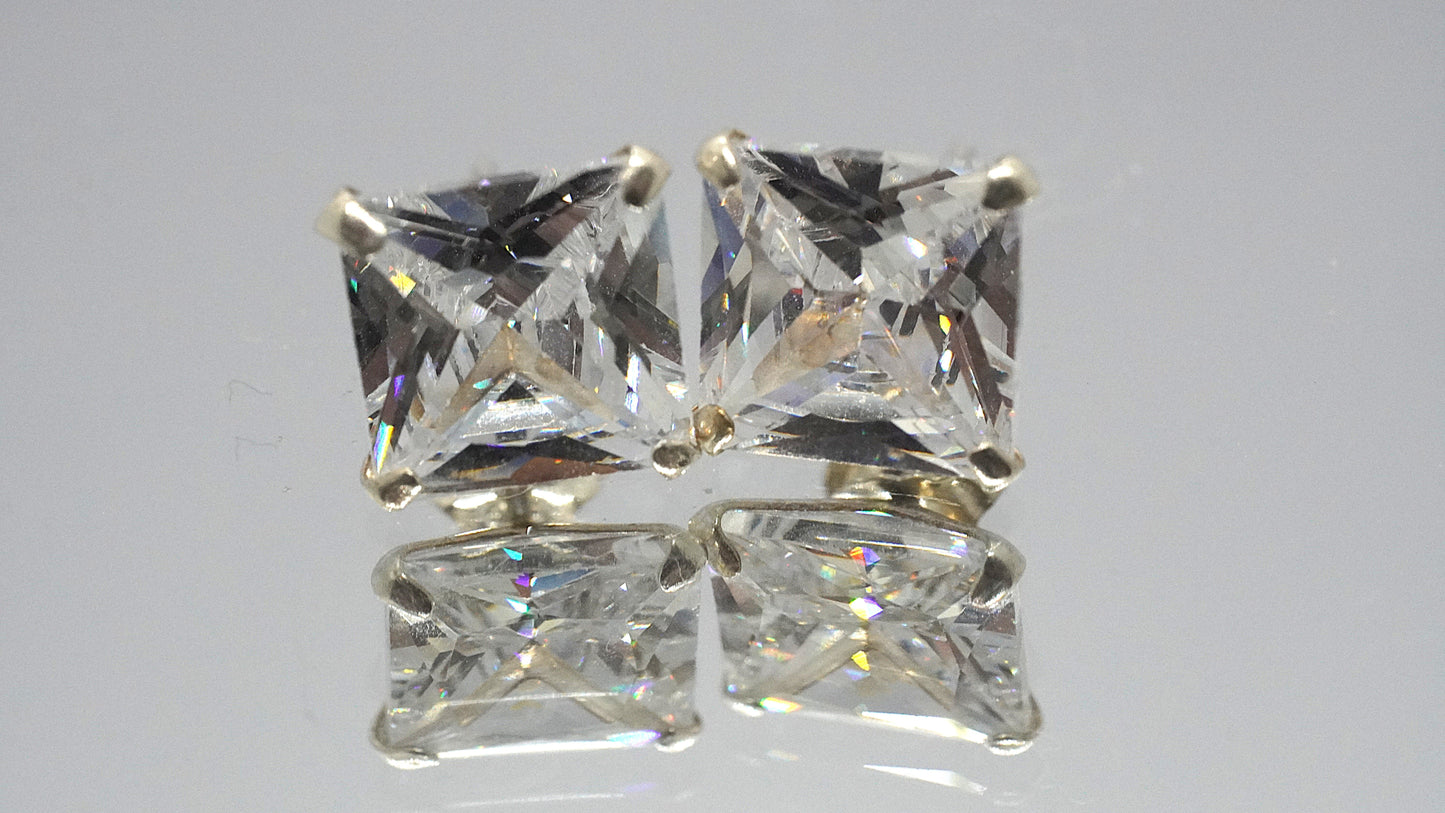 Aros Destello Cristalino - Plata 925.