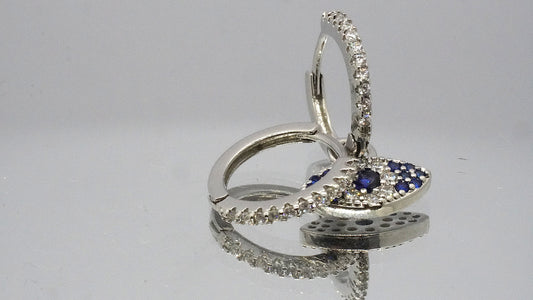 Aros Ojos de la Noche - Plata 925.