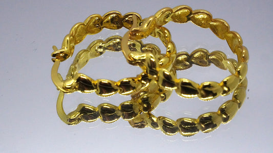 Aros Cadena Corazón - Plata 925