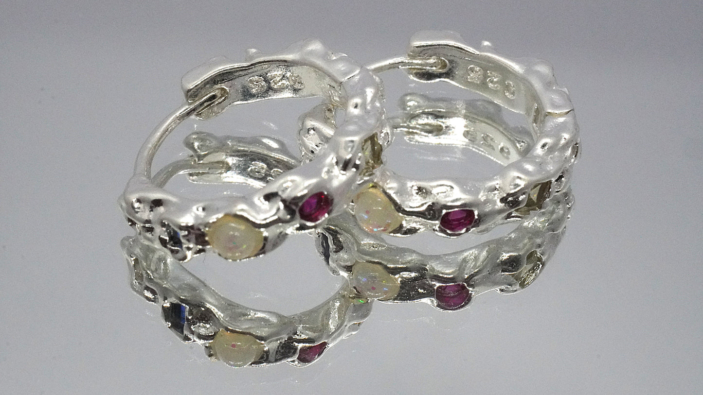 Aros Susurros de Gemas - Plata 925.