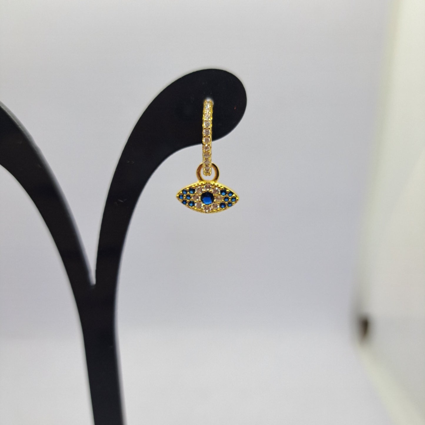 Aros Mirada Celestial Dorada - Plata 925.
